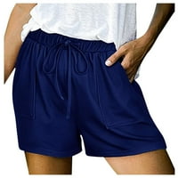 Ženske kratke hlače Ležerne prilike ljetne vuke Udobne sportske elastične kratke hlače za visoku struku Osnovna ženska odjeća