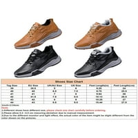 Oucaili Men Casual Walkies cipele za hodanje čipke Up tenisice plišane obložene atletičke cipele nosip