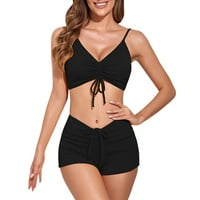 Arealer Women Dvo kupaći kostim rebrastim marakom podesivi bikini set kupaći kupaći kostimi