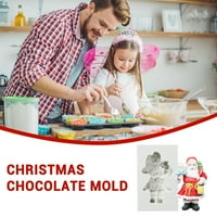 Cleance, fleksibilni silikonski kalupi za torte Santa Claus Dekoracija kolačića kalupa Candy Chocolate
