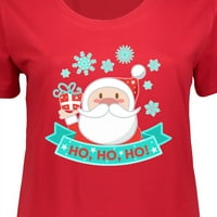 Inktastični santa Claus sa snježnim pahuljicama ho ho ho ho wobe's plus majica