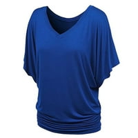 Bicoasu ženski vrhovi ženski okrugli vrat kratki rukav ležerne majice na vrhu modne ljetne majice vrhovi