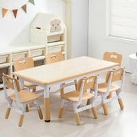 WHIZMA Dečiji stol i stolice, podesivi stol sa sjedalama za uvjetima 2-10, za umjetnost i zanat, grafiti