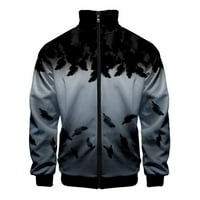 Muška jakna za Noć vještica lagani softshell kaput opuštaju sportske patentne vrpce sive