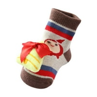 Miyuaadkai Socks Božićne čarape Socks pamučna odjeća s gumenim životinjskim ispis uzorka čarapa Pribor E