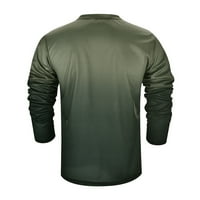 Muška majica Casual Sports dugi rukav modni rever 3D gradijent kratkih rukava Crewneck T majice za muškarca