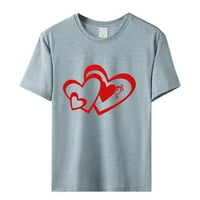 Majica za majicu za muškarce Modni dan zaljubljenih Ispis kratkog rukavske košulje za bluzu kratkih
