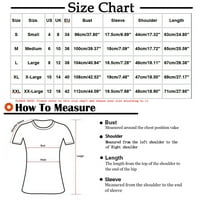 Zunfeo Womens T majice - kratki rukav tiskani Uskrsni pokloni Pulover Crew Crew Clear Simple Tops T majice Vino 6