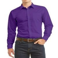 Men's Longian Cully Gumb za dugme Pocket Solid Standardna manžetna košulja