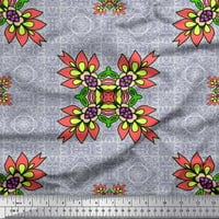 Soimoi Poly Georgette tkanina cvjetna i damask Dekorativni tkanini otisci sa dvorištem širom