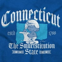 Connecticut CT Ustav Smurfs Dukserija za muškarce ili žene Brisco Marke 5x