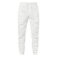 Duks za muškarce muške hlače Ležerne hlače za muškarce čipke hlače sa džepovima za vježbanje hlačama sa džepom radne pantalone za muškarce bijele l