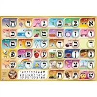 & M Judaica i pokloni ssyd1b u. Mali aleph beth edukativni poster - jidish sa slikama