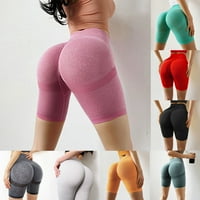 Sunsunrise Women Ljeto Brzo sušenje Čvrsta boja Visoki struk Hip Lift Sportske joge kratke hlače