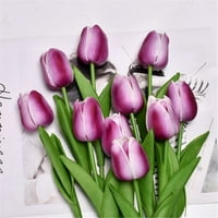 Umjetni tulipani Flowers Lažni Fau Tulip Bouquet Real Touch cvjetni aranžman za kućnu sobu Office Party