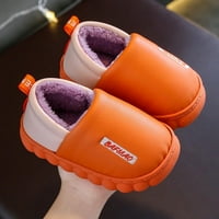 Baozhu Cipele PU kožna vodootporna slatka domaćinstva Sve uključene pete Dječje pamučne papuče Dječje kućne cipele