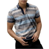 EdVintorg Ljeto Muškarci Business Casual Majica Kratki rukav Ispis Otkaži Pulover T Majica Bluza Retro stil Muška odjeća