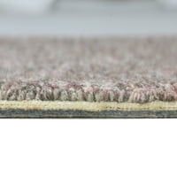 Ručno pušačko crveno vune 2 '3' Moderna skandinavska solidna malog tepiha