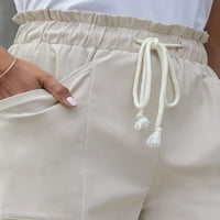Plesneemangoos Ženska torba za papir u obliku pamučne hlače za pamučne pantalone nacrtavajuće ležerne