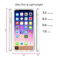 Razlikovanje Clear Clear Shootf Hybrid futrola za iPhone XS MA - TPU BUMPER Akrilni zaštitni ekran za