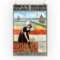 Nederlandsche Spoorwegen Vintage Poster Holandija - Holland C