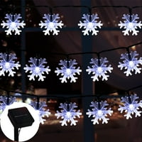 LED za Halloween Holiday Party Božićne Snowflake String Svjetla, FT Solarni SnowFlake Svjetla Načini Xmas Svibanjsko svjetska vodonevjetsko svjetlo za božićnu unutrašnju dekor za zabavu na otvorenom