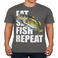 Jedite ribu za spavanje Ponovite bas muške meke majice hatheal heather lg