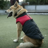 Dabay Zimska kućna ljubimca Puppy Odeća sa zatvaračem Prsluk majica, Crveni kaput, Crveni