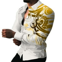 Muška majica Modni trend 3D digitalni tisak labavi majica s dugim rukavima za muškarce