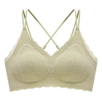 Zunfeo grudnjaci za žene - push-up čipka Bralette Beauty Back Wirefree donje rublje Yellow XL