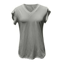 Ženska modna ljetna povremena majica s V-izrezom Bluza s kratkim rukavima Napomena Molimo kupiti jednu