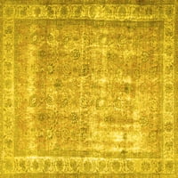Ahgly Company Zatvoreni kvadrat Perzijske žute tradicionalne prostirke područja, 8 'kvadrat