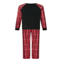 Thaisus Božićne pidžame za obitelj slatke dugih rukava Raglan vrhovi + kaidni pantalone postavljeni