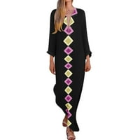 Ženske haljine Žene Ležerne prilike Boho Haljina Moda Haljina V izrez Big Swing Haljina dugih rukava