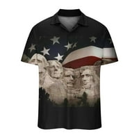 JMntiy Muškarci Nezavisnosti T-majice Ispis Ispis gumba za pulover s kratkim rukavima Bluza za bluzu
