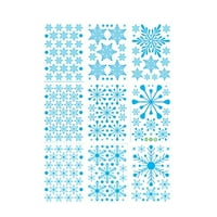 Snowflake naljepnice za čišćenje prozora naljepnica za djecu Dječja sobna naljepnica Zidna naljepnica Set božićni ukras nebo plavo