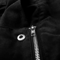Loyisvidion kaput žene s dugim rukavima otvoren prednji kratki kardigan jakna sa zatvaračem Top crna