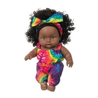 Crna afrička crna beba slatka kovrčava crna vinilna igračka za bebe