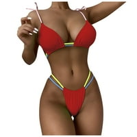 Tking Fashion Womens kupaći kostim od punog boja Bikini kupaći kostim kupaćih kupaćih kupaćih kupa za