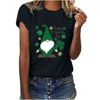 Dnevne majice Saint Patricks za žene Smiješne grafičke vrhove dame kratkih rukava s kratkim rukavima