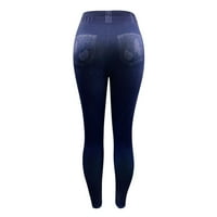 Wozhidaoke hlače za žene ženske joge hlače gamaše visoko podizanje čvrstog struka Bešavne hlače plavi