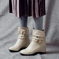 Akiihool gležnjače za žene Ženske čizme Modna lug Jedlačka potpetica Platforma Lug Jedini čizme za gležnjeve