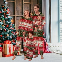 Djeca koja odgovaraju obiteljskim pidžamama setovi Božićne man daddy print bluza i hlače xmas porodična
