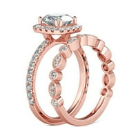 Heiheiup dodaci prsten zvona dama 2-in- angazment cirkonijska modna prstena kreativni set prstena ženski