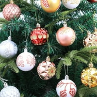 Ukrasi za božićne kugle šampanjcama otporne na božićne ukrase Xmas Tree božićni ukrasi kuglice sa visećim petljom za zabavu za vjenčanje