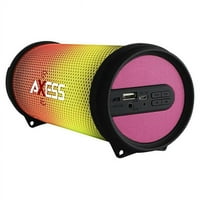 Axess Spbl Vibrant Plus Black HiFi Bluetooth zvučnik sa disko LED svjetlom, ružičastom