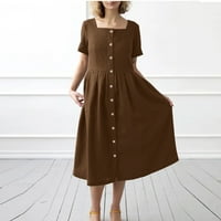 Ženske ljetne haljine Maxi haljine za žensko poklopac posade COVERALNA Opremljena kava L