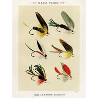 Marbury, Mary orvis Black Moderni uokvireni muzejski umjetnički print pod nazivom - bas ribolovni muhe