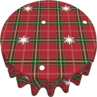 Sretan božićni okrugli stolnjak zimski božićni ukrasi xmas dekor za pranje vode Okrugli stolo otporan