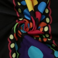 Ljetna haljina Ženska kratki rukav hladan ramena Meksički stil cvjetni ispis Tradicionalni fiesta v